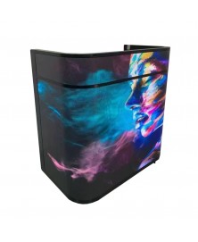 Birou curbat pentru receptie LED